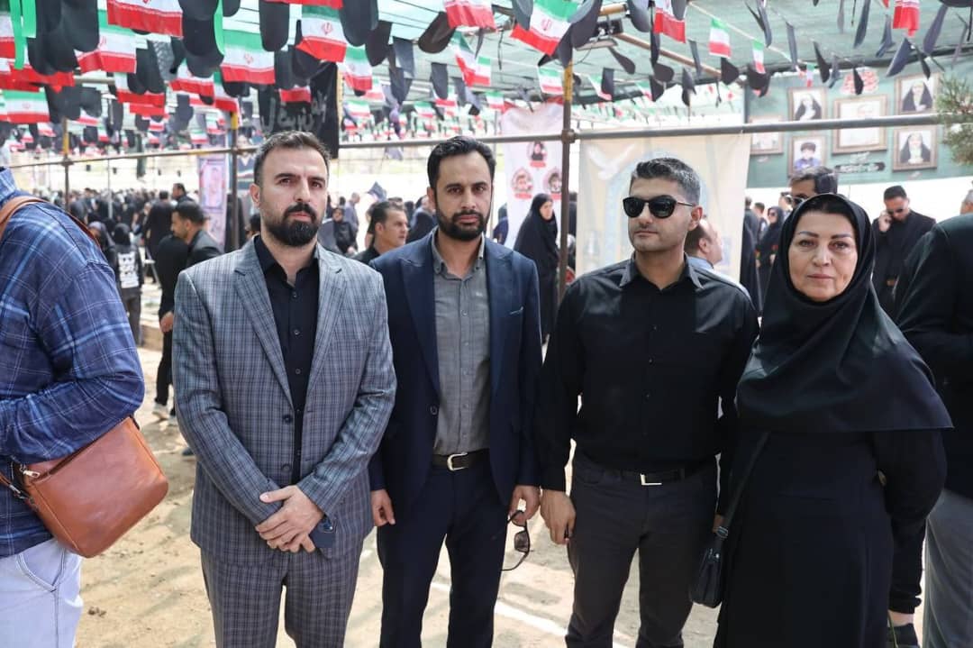 حضور مسئولین فدراسیون روئینگ در مراسم وداع جامعه ورزش با شهدای حملات رژیم غاصب صهیونیستی 
