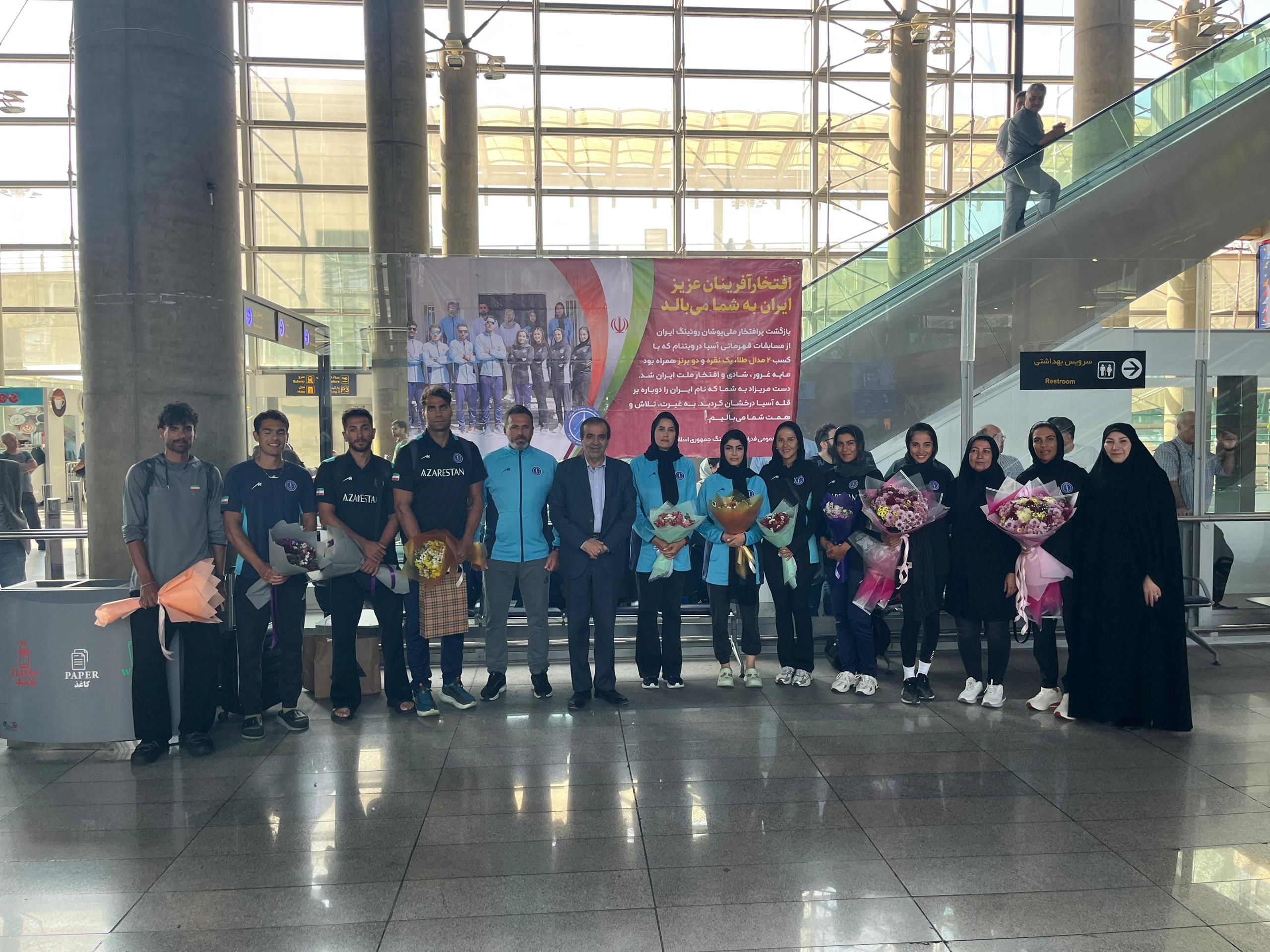 بازگشت ملی‌پوشان روئینگ ایران از مسابقات قهرمانی آسیا